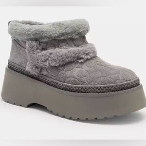 Coach Outlet Christina Bootie Shoes In Signature Suede